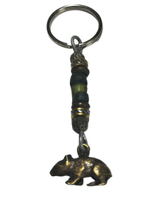 Keyring Wombat Pendant with Pony Ceramic Beads