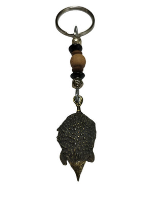 Keyring Echidna Pendant & Wooden Beads