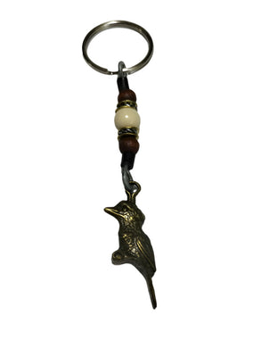Keyring Kookaburra Pendant & Wooden Beads