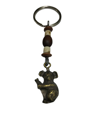 Keyring koala Pendant & Wooden Beads
