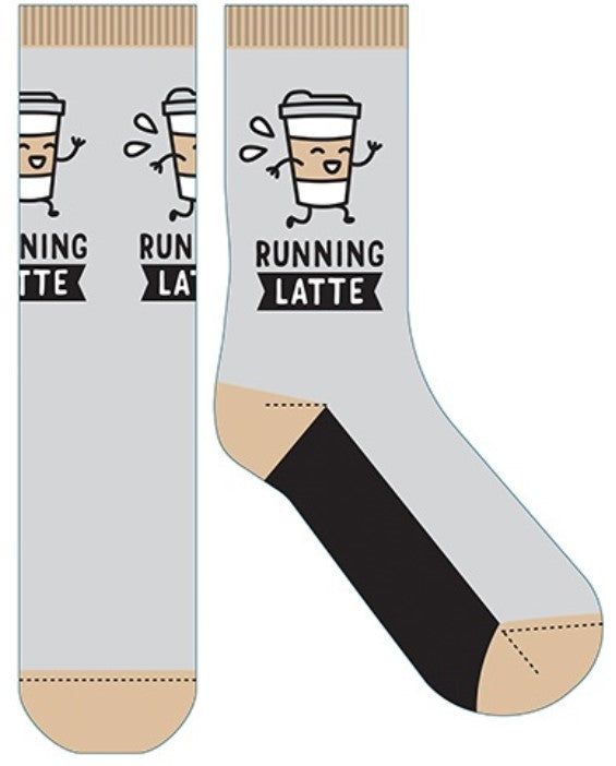 Novelty Fun Socks - Latest Craze in Socks! Running Latte