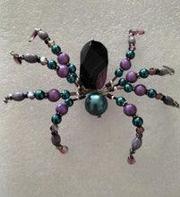 Load image into Gallery viewer, Hand Crafted Beaded Spider with Polished Stone, Glass &amp; Acrylic Beads
