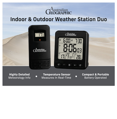 Australian Geographic Indoor & Outdoor Digital Weather Station Duo