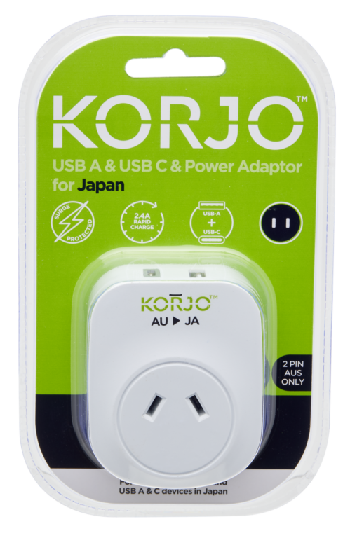 Korjo USB A+C & Power Adaptor for Japan - USBACJA