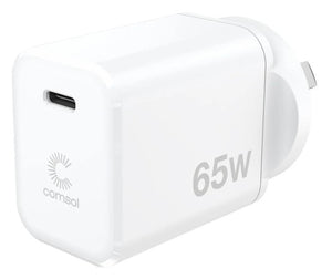 Comsol 65W USB-C Wall Charger & 2m USBC to USBC Cable Combo pack - WCC651W