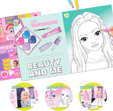 Load image into Gallery viewer, Topmodel Beauty Fun, 345+ Stickers, Story, Colouring Book - Design &amp; Create
