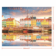 Load image into Gallery viewer, Hinkler Mindbogglers Premium 1000pc Jigsaw Puzzle Nyhavn Copenhagen Denmark
