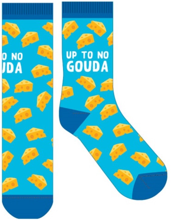 Novelty Fun Socks - Latest Craze in Socks! Up to No Gouda