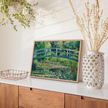 Load image into Gallery viewer, Hinkler Mindbogglers Premium Gold 1000pc Jigsaw Puzzle Bridge Over a Pond of Water Lilies
