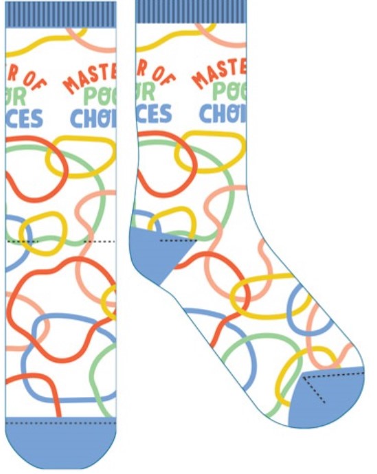 Novelty Fun Socks - Latest Craze in Socks! Master of Poor Choices