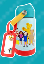 Load image into Gallery viewer, ABC Kids - Play School Drink Bottle 420ml &amp; Name Tag Set
