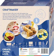 Load image into Gallery viewer, Craft Maker Polymer Clay Mini Food DIY Kit - Bring mini food to life!
