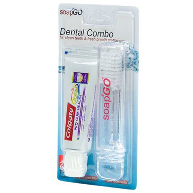 Soap2Go 2 In 1 Dental Compact Travel Essentials Kit - Great for All Types of Travel