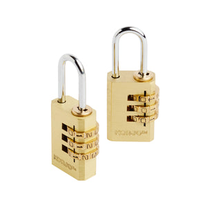 Korjo Combination Luggage Lock Brass Duo Pack - CL30D