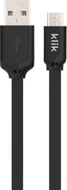 Klik 25cm Short length Micro USB Charge & Sync Cable - KM25BK