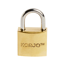 Load image into Gallery viewer, Korjo Travel Luggage Lock Brass Keyed 20mm - LL10
