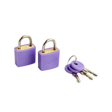 Load image into Gallery viewer, Korjo Travel Coloured Security Luggage Lock Duo Pack Keyed 20mm  - LLC20
