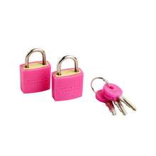 Load image into Gallery viewer, Korjo Travel Coloured Security Luggage Lock Duo Pack Keyed 20mm  - LLC20
