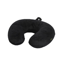 Load image into Gallery viewer, Korjo Memory Foam Pillow - Black - MEMBLK. Ideal for Travel on Planes, Trains, Buses
