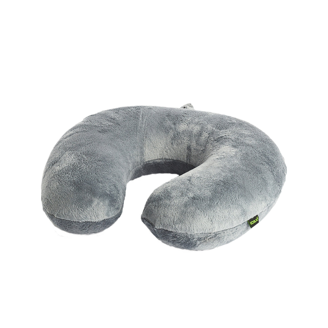 Korjo Memory Foam Pillow - Charcoal - MEMCHA. Ideal for Travel on Planes, Trains, Buses
