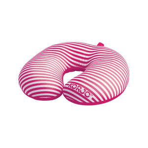 Korjo Squinchy Travel Pillow Striped - Pink- SQ006PI. Ideal for Any Trip