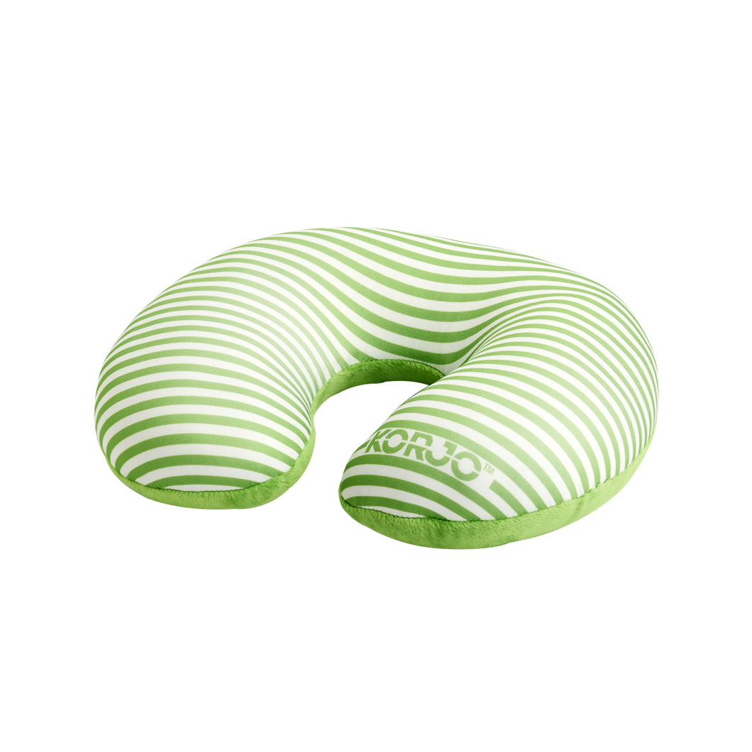 Korjo Squinchy Travel Pillow Striped - Green- SQ006GRE. Ideal for Any Trip