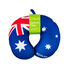 Load image into Gallery viewer, Korjo Squinchy Travel Pillow Aussie Flag - SQAUSF. Ideal for Any Trip.
