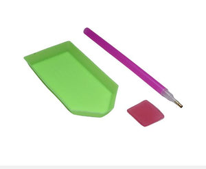 Diamond Art Kit - Frog 30 x 30cm - Partial Drill Creative Arts & Crafts