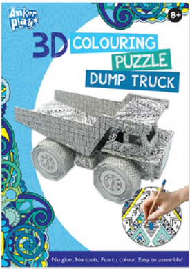 3D COLOURING PUZZLE DUMP TRUCK