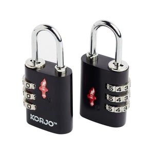 Korjo Travel TSA Compliant Security Luggage Combination Lock Duo PK  - TSACLD