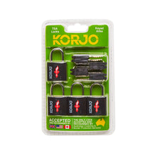 Load image into Gallery viewer, Korjo Travel TSA Compliant Luggage Keyed 20mm Locks Four Pack  - TSALL4
