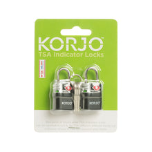 Load image into Gallery viewer, Korjo Travel TSA Compliant Luggage Keyed 20mm Lock with Indicator - TSALL
