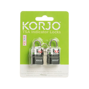 Korjo Travel TSA Compliant Luggage Keyed 20mm Lock with Indicator - TSALL
