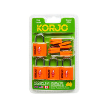 Load image into Gallery viewer, Korjo Travel TSA Compliant Luggage Keyed 20mm Locks Four Pack  - TSALL4
