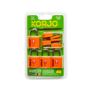 Korjo Travel TSA Compliant Luggage Keyed 20mm Locks Four Pack  - TSALL4