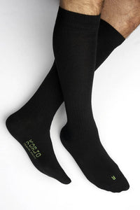 Korjo Compression Travel Socks Small One Pair - Black - TSOXS