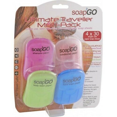 Soap 2 Go Hygienic Paper Soap Sheets Multi Pack - Perfect for Travel, Picnics