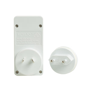 Korjo USB & Power 2 Port Travel Adaptor Plug for Australia & EU Italy/Swiss  - USB2X2EUIS