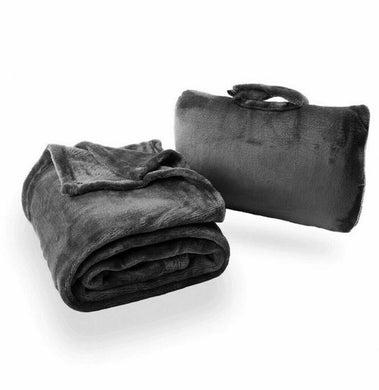 Cabeau Fold n Go 4 in 1 Blanket/Pillow/Seat Cushion/Lumbar Support - Charcoal - BLFG2092