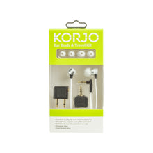 Load image into Gallery viewer, Korjo Ear Buds &amp; AirlineTravel Kit - Available in 4 Colours -  EB89
