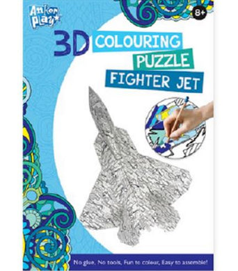 3D COLOURING PUZZLE FIGHTER JET
