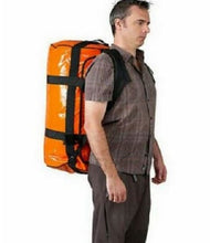 Load image into Gallery viewer, Caribee Kokoda 90L Water Resistant Duffle Bag - Orange/Black Straps - 58073
