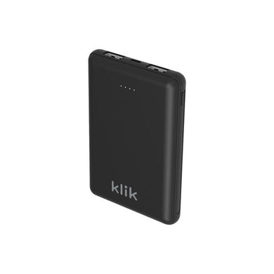Klik Dual Port Power Bank Charger Black 5000mAh - KPB050BK