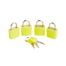 Load image into Gallery viewer, Korjo Travel Coloured Security Luggage Lock Four Pack Keyed 20mm  - LLC40
