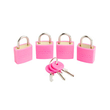 Load image into Gallery viewer, Korjo Travel Coloured Security Luggage Lock Four Pack Keyed 20mm  - LLC40
