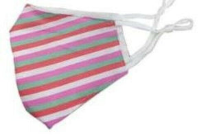 Fabric Face Masks - Reusable & Washable 100% Cotton - 3 Ply Cloth - Coloured Stripes