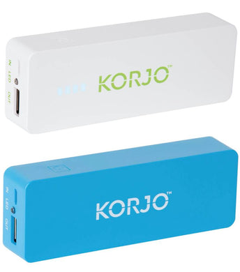 Korjo Portable Powerbank 4400mAh - Available in 2 Colours - Ideal for Travel, Office or Home - PB44