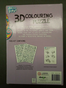 Anker Play 3D Colouring Puzzle -Peacock. Creative Art & Crafts