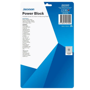 Jackson 4 Outlet Power Block W/ 2 USB Outlets 2.1Amp Fast Charge -PT5700