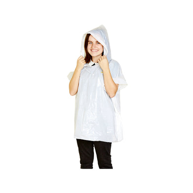 Korjo Travel Reusable Raincoat/Poncho - Kids White - RC12K